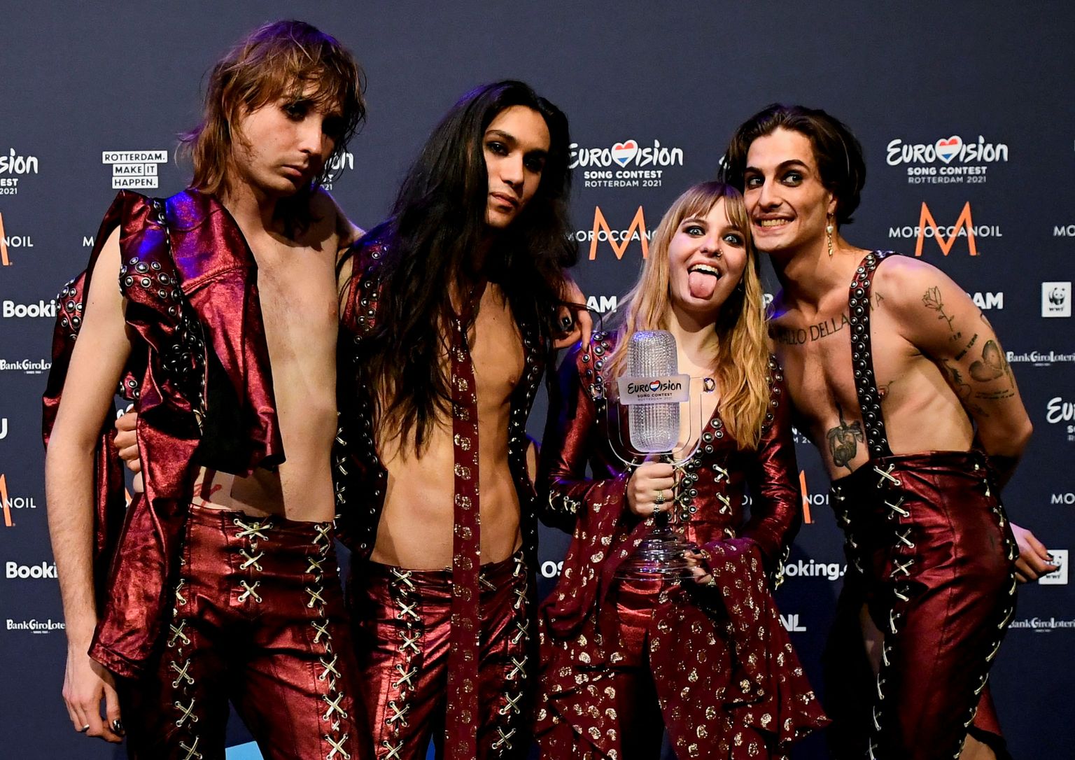 Mullu Eurovisiooni võitnud itaalia rokkbänd Måneskin.