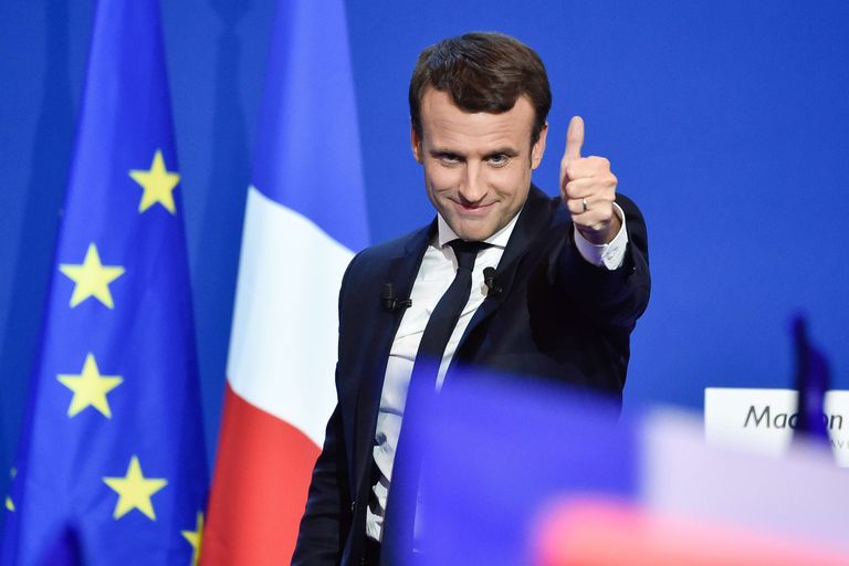 Presidendikandidaat Emmanuel Macron. Foto: Pierre Villard/Sipa/Scanpix 