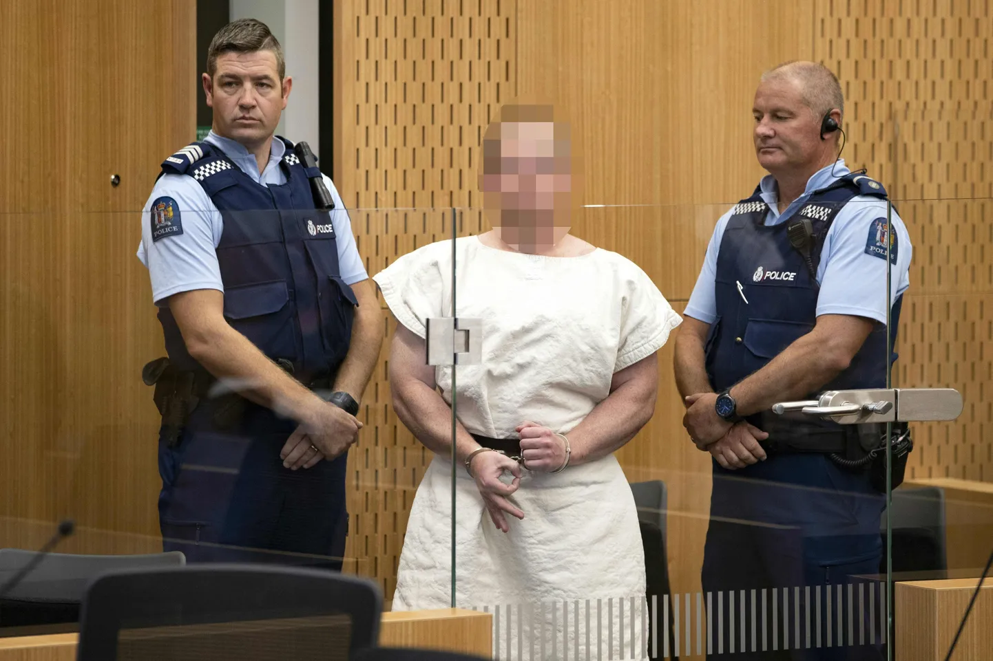 Uus-Meremaa mošeeründaja Brenton Tarrant kohtus.