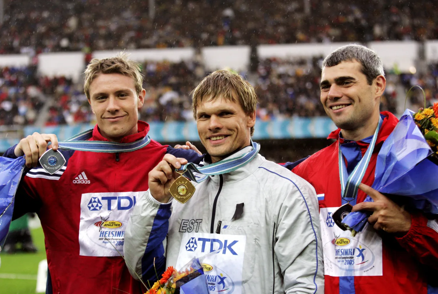 Andrus Värnik kuldmedaliga, Andreas Thorkildsen hõbedal, Sergei Makarov pronksil