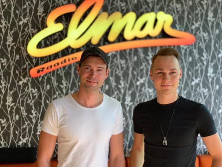 Henri Laumets ja Ants Rootslane raadio Elmar stuudios
