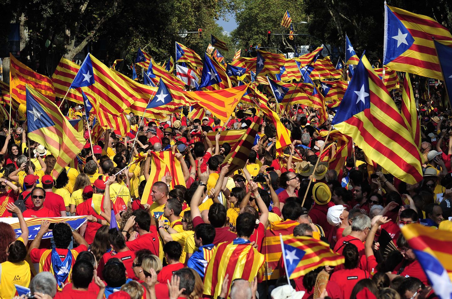 Katalaanide meeleavaldus Barcelonas.