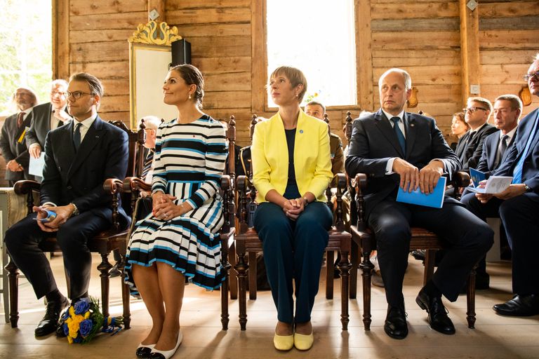 Rootsi printsess Victoria ja president Kersti Kaljulaid Naissaare kabeli taasõnnistamisel, 19. august 2018.