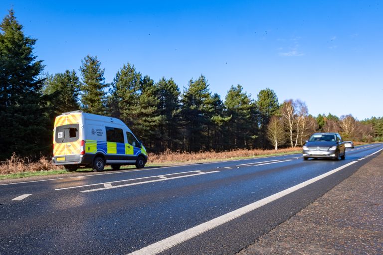 Politsei kiiruskaameraga Ida-Inglismaal Norfolkis A149 teel, kus prints Philipi õnnetus aset leidis