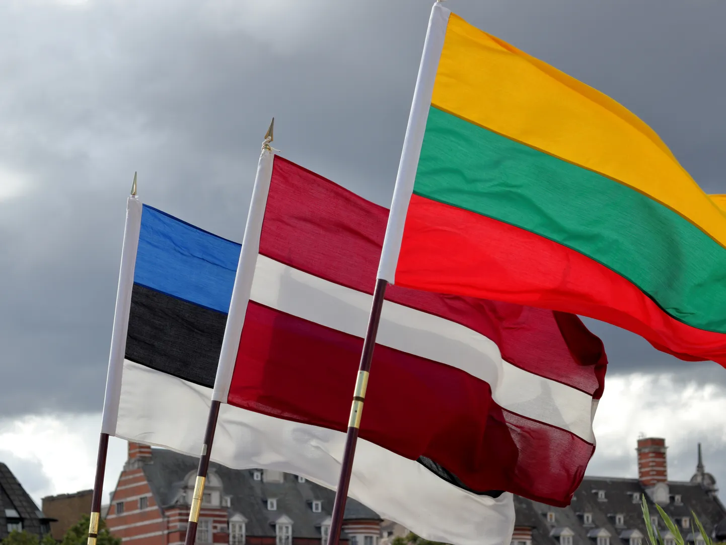 Флаги Эстонии, Латвии и Литвы. Фото иллюстративное.