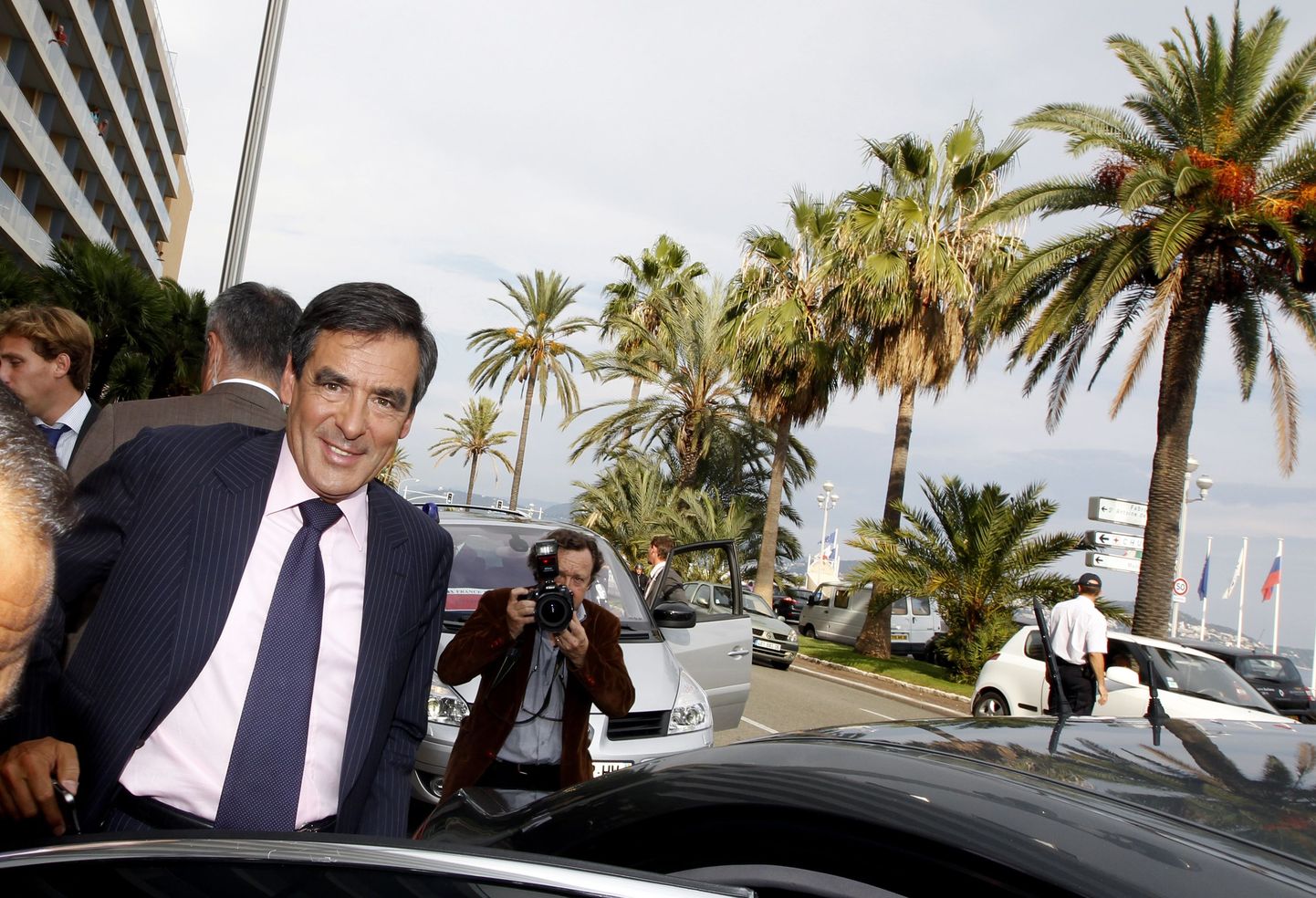 Prantsusmaa peaminister Francois Fillon (ees vasakul) eile Nizzas.