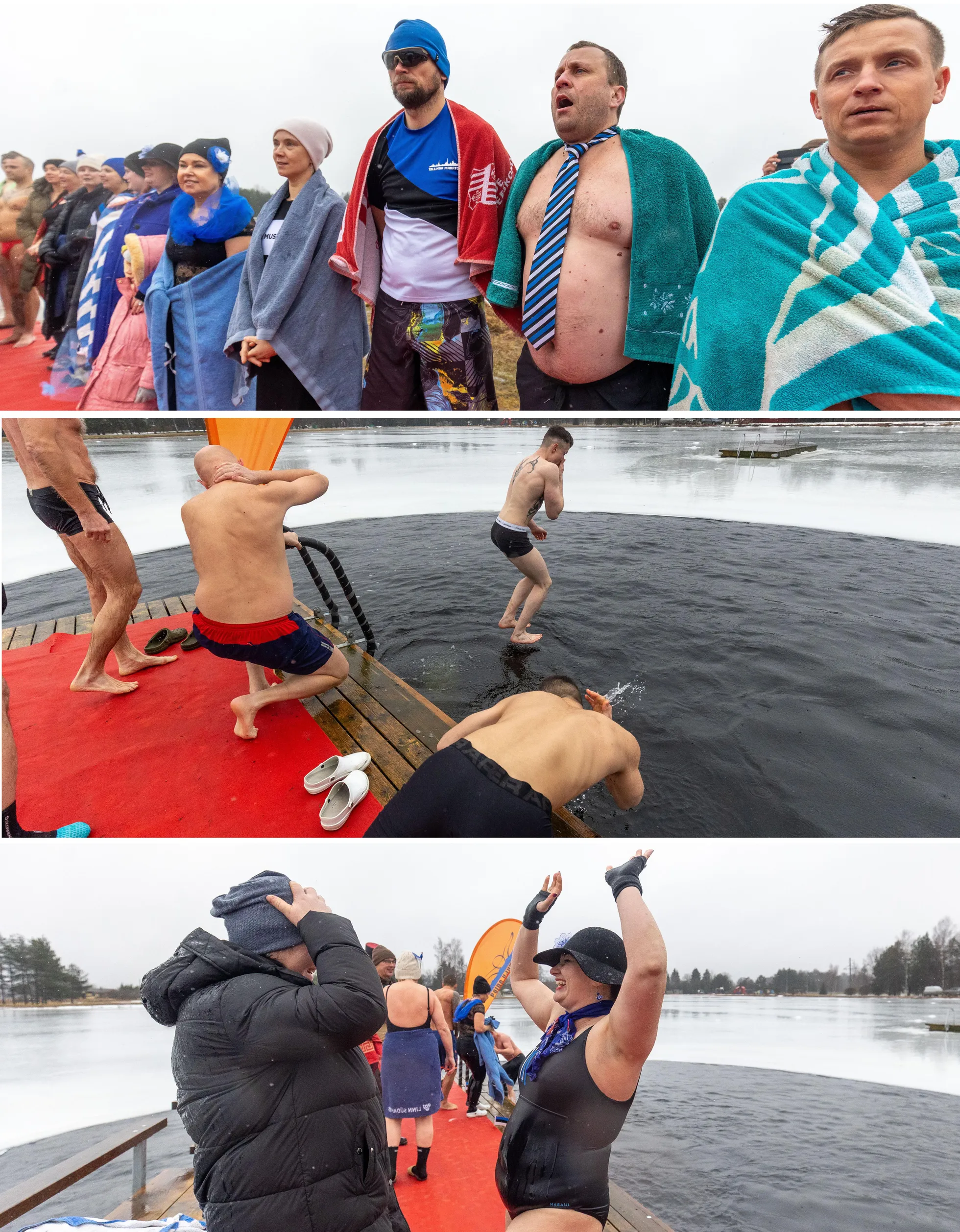Pildikolmik. Paides tähistasid talisuplejad koos liitlassõduritega vabariigi aastapäeva omal moel.