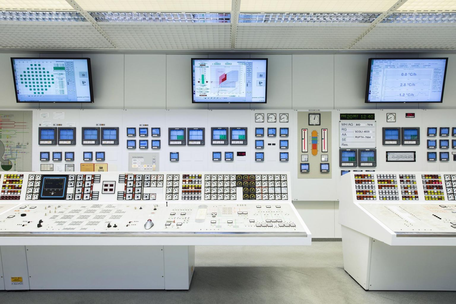 Tuumaelektrijaama juhtimispult. Mühlebergi tuumajaam Šveitsis. 