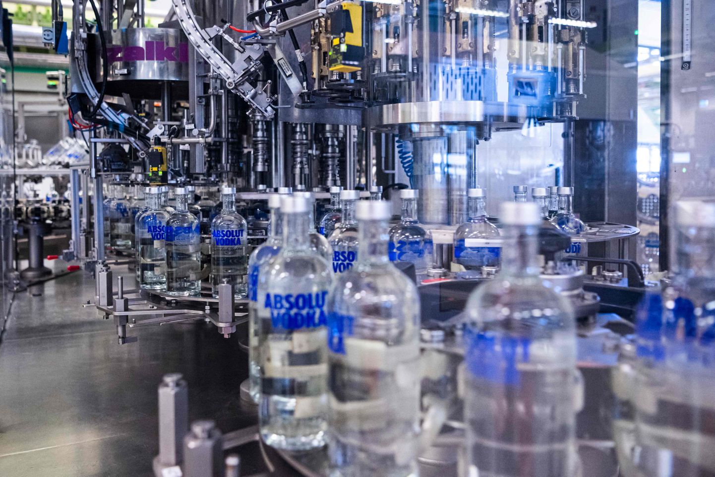 Absolut Vodka pudelid  Aahusi tehases Lõuna-Rootsis.