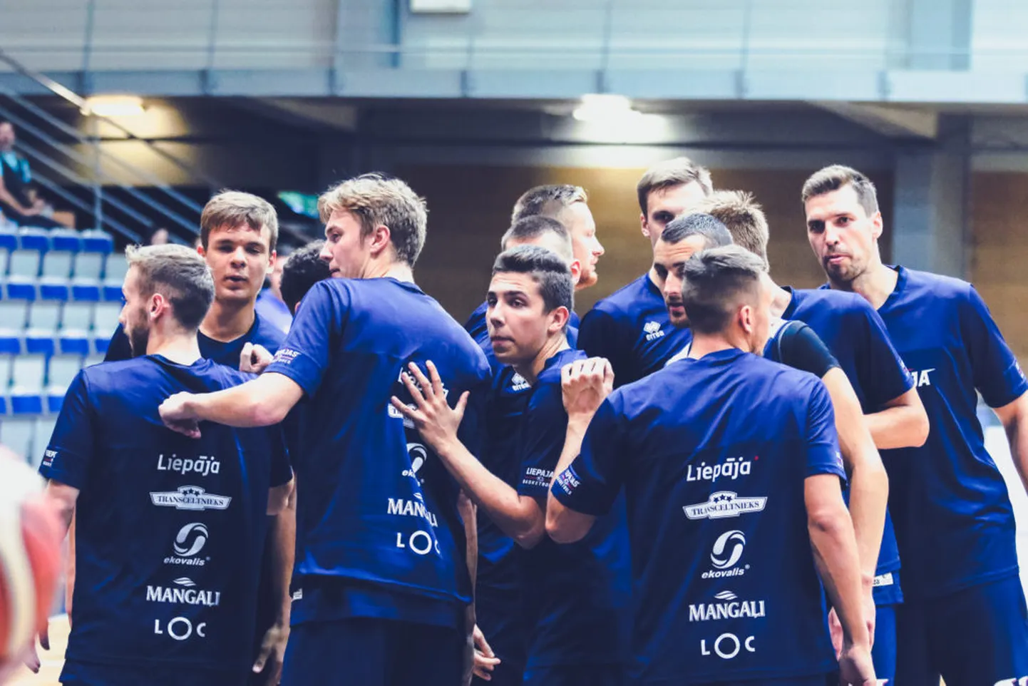 "Liepājas" komandas basketbolisti.