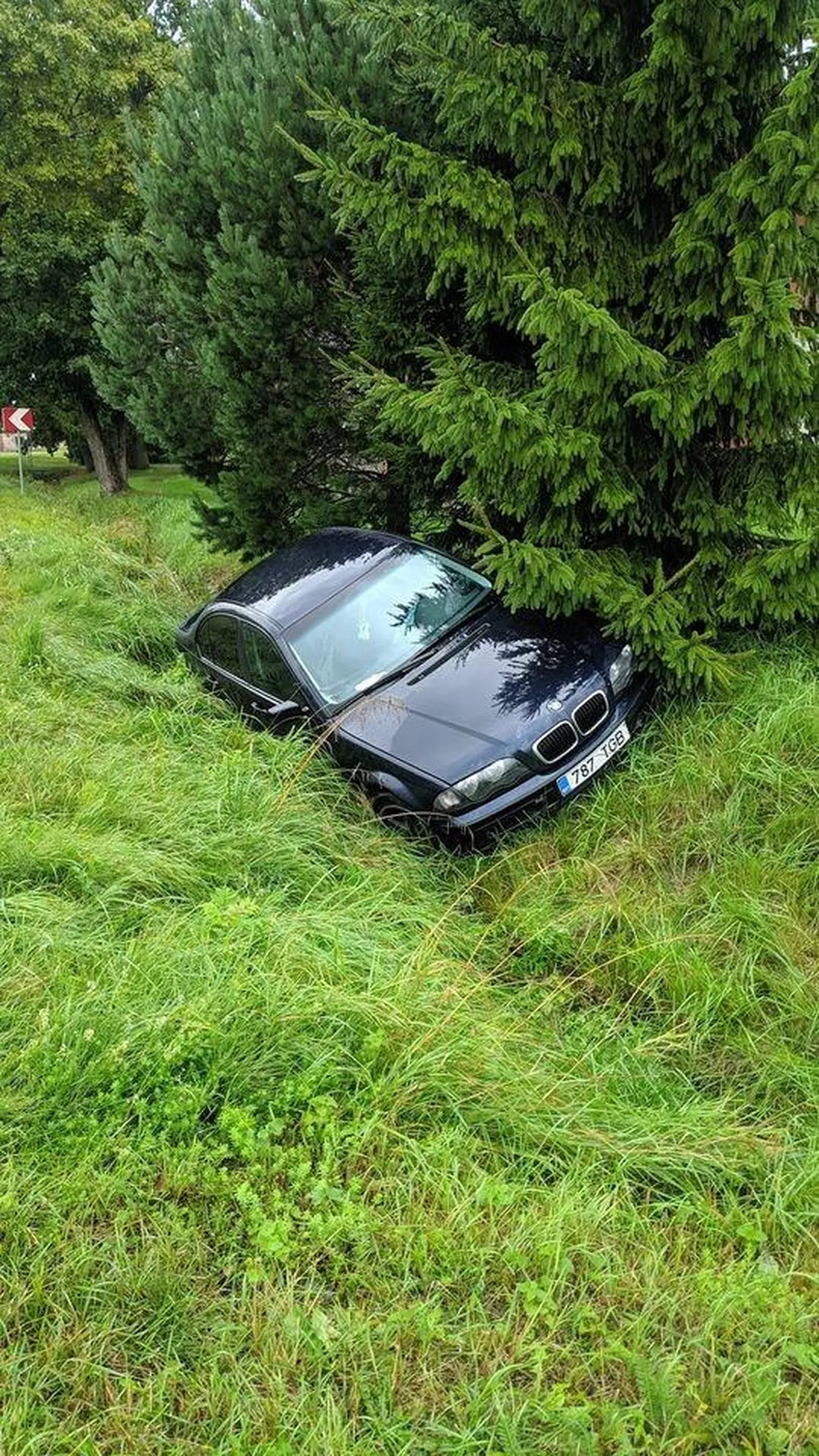 Are–Suigu maanteel jäi tee BMW-le kitsaks.