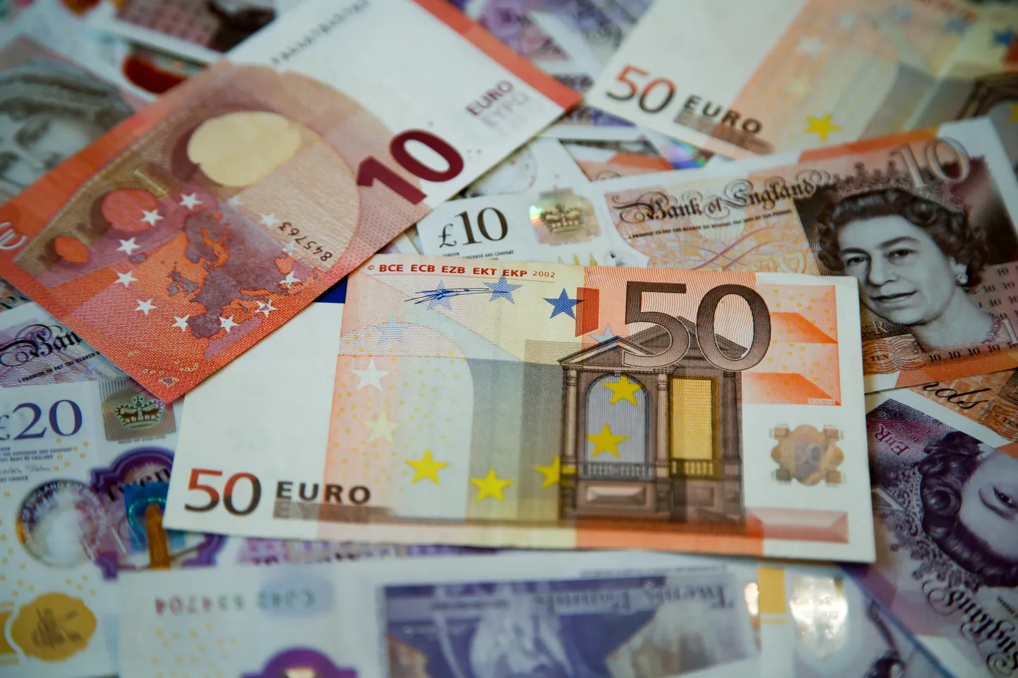 Briti ja euro rahatähed