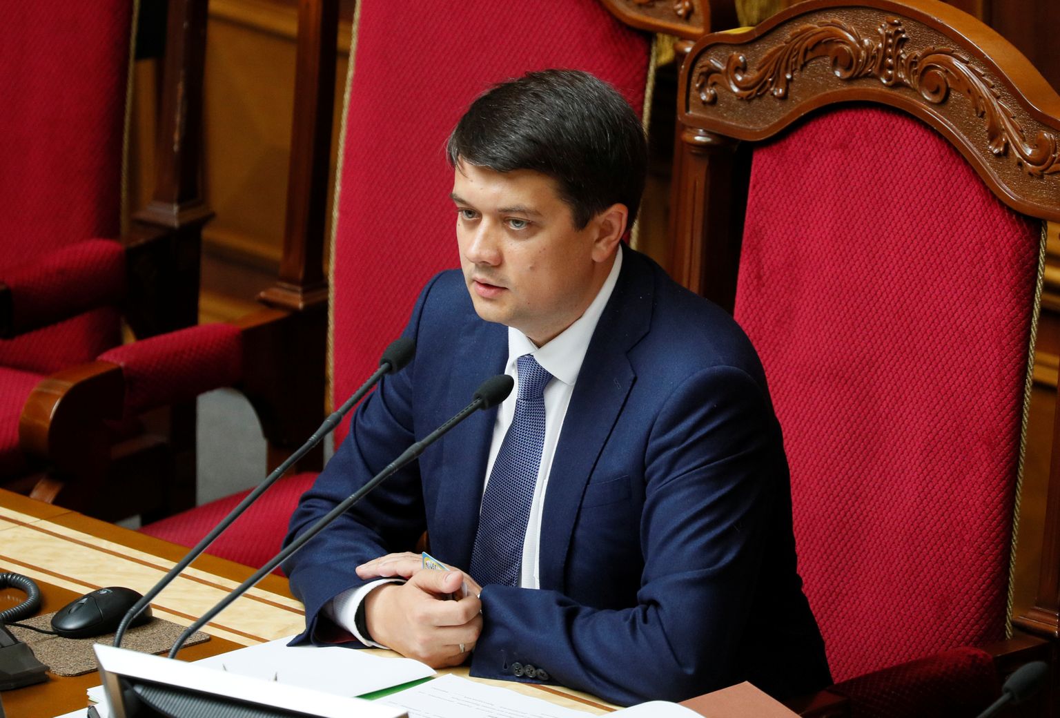 Дмитрий Разумков на первом заседании нового созыва Верховной рады.