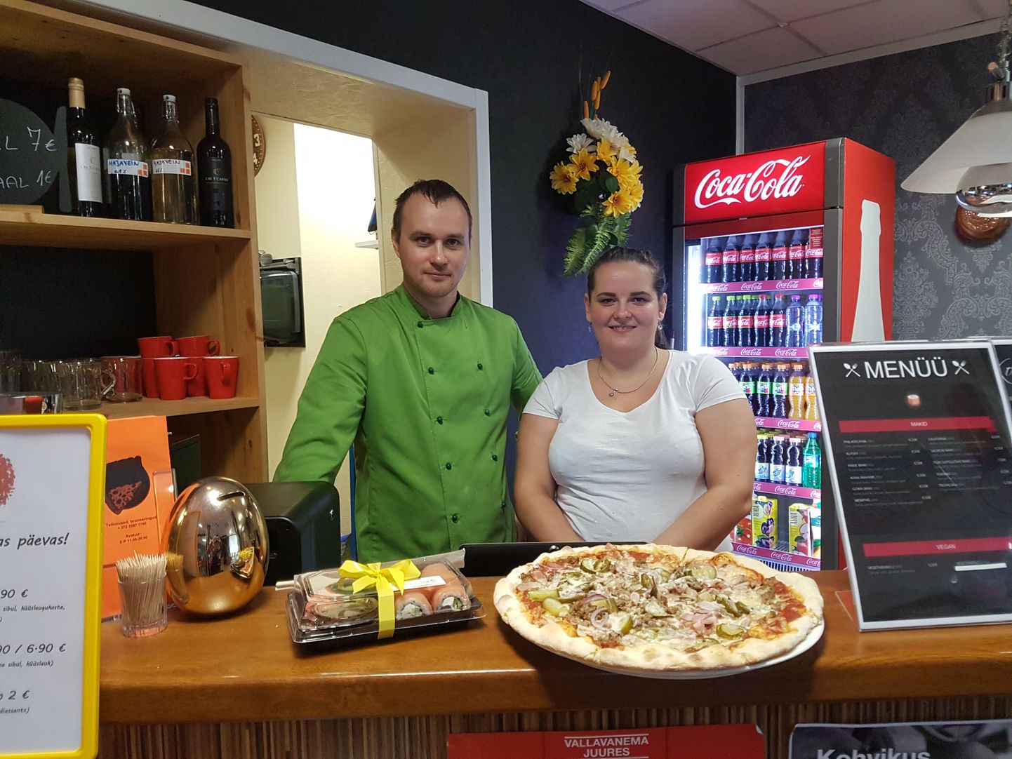 Pizza Pasta kohviku omanik Kaido Lepik ja Kodune Sushi omanik Maris Laanus pakuvad nüüd koostöös oma tooteid ja teenuseid.