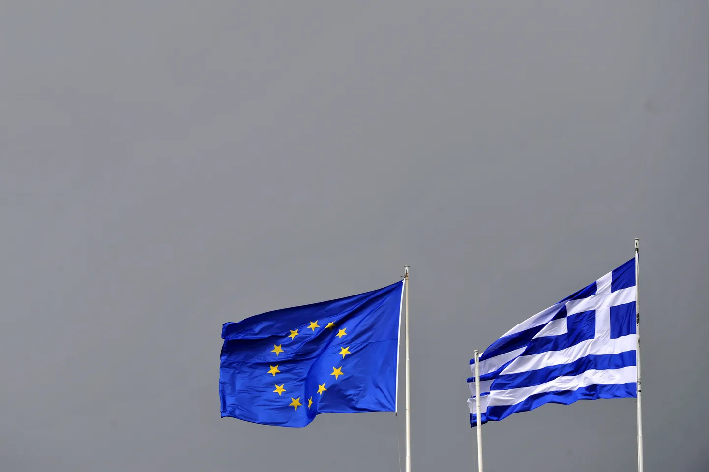 Kreeka ja Euroopa Liidu lipud