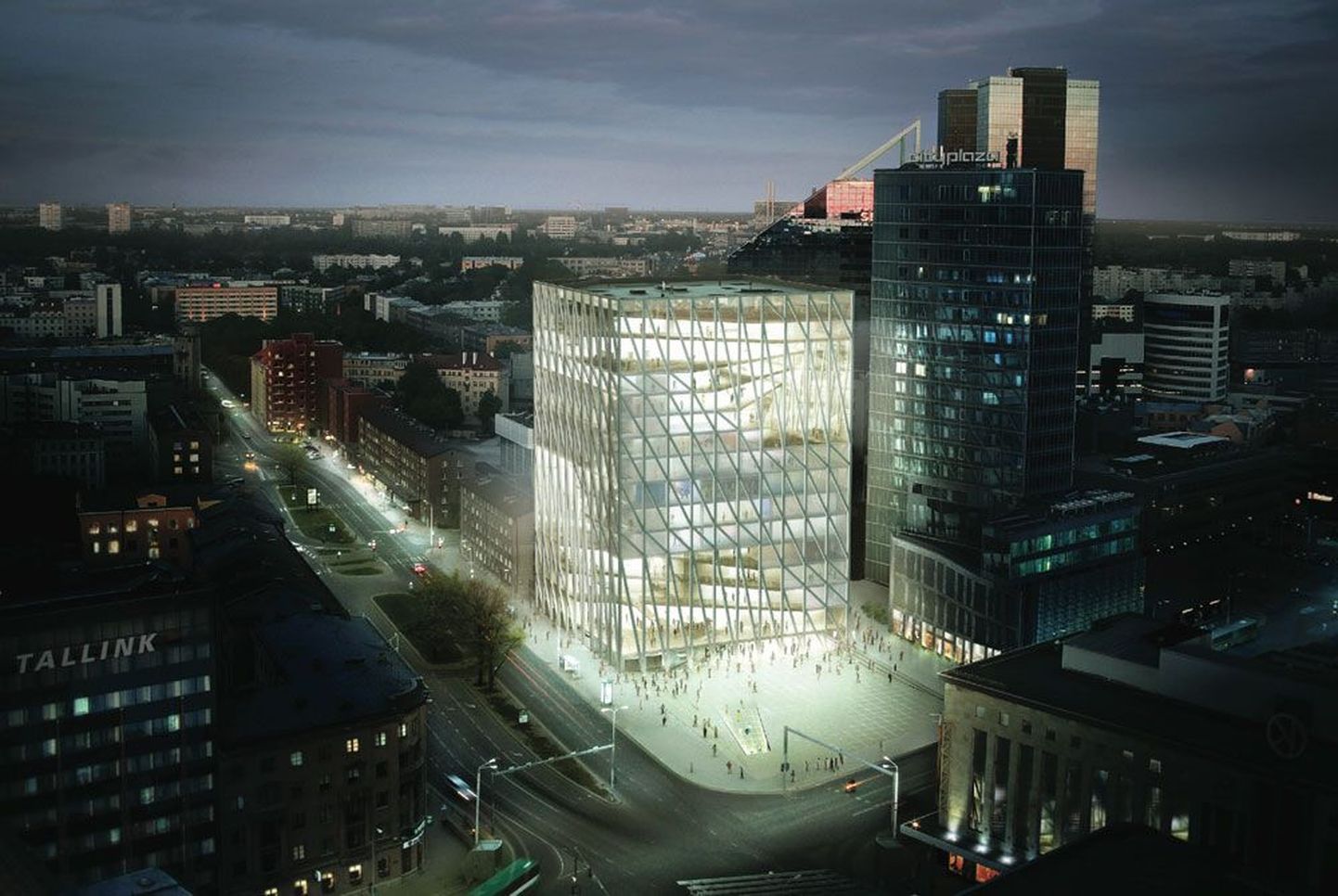 Kunstiakadeemia uue hoone esialgne väljanägemine, mis võib muutuda.