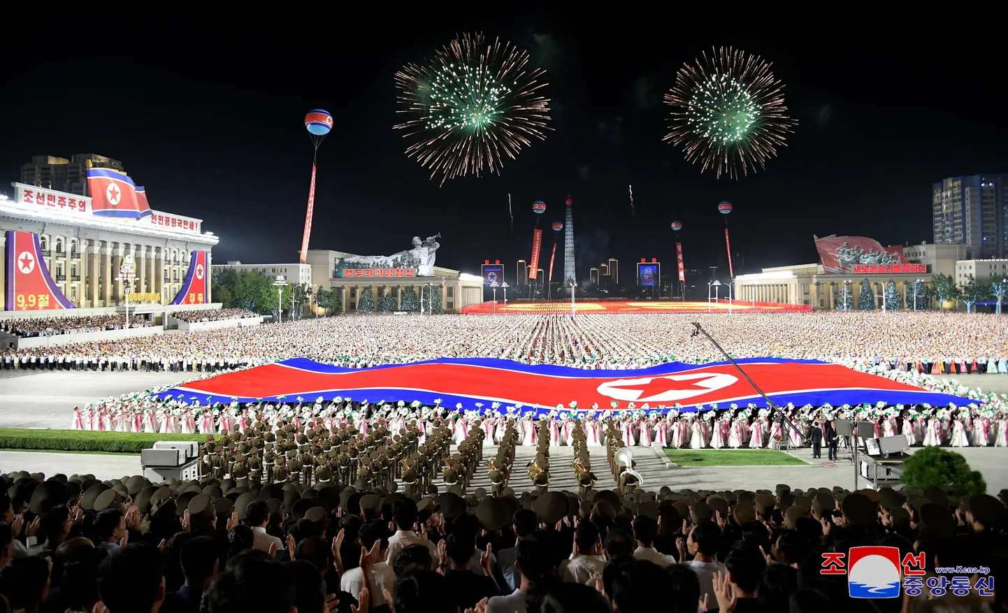 Paraad Pyongyangi Kim Il-sungi väljakul.