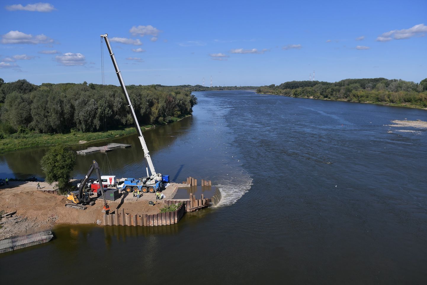 Wisła jõgi Poola pealinna Varssavi juures.