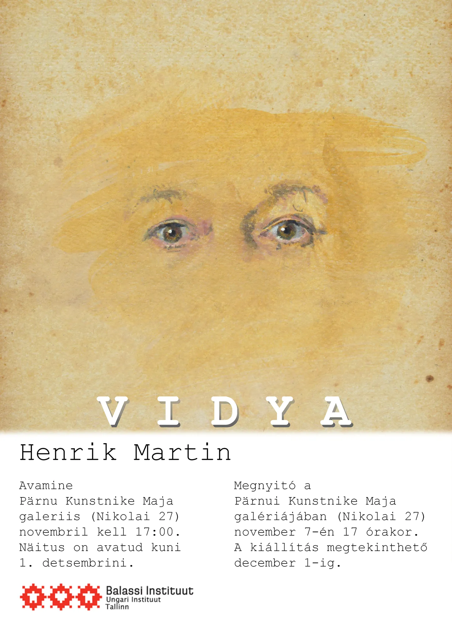 Henrik Martini näituse plakat.