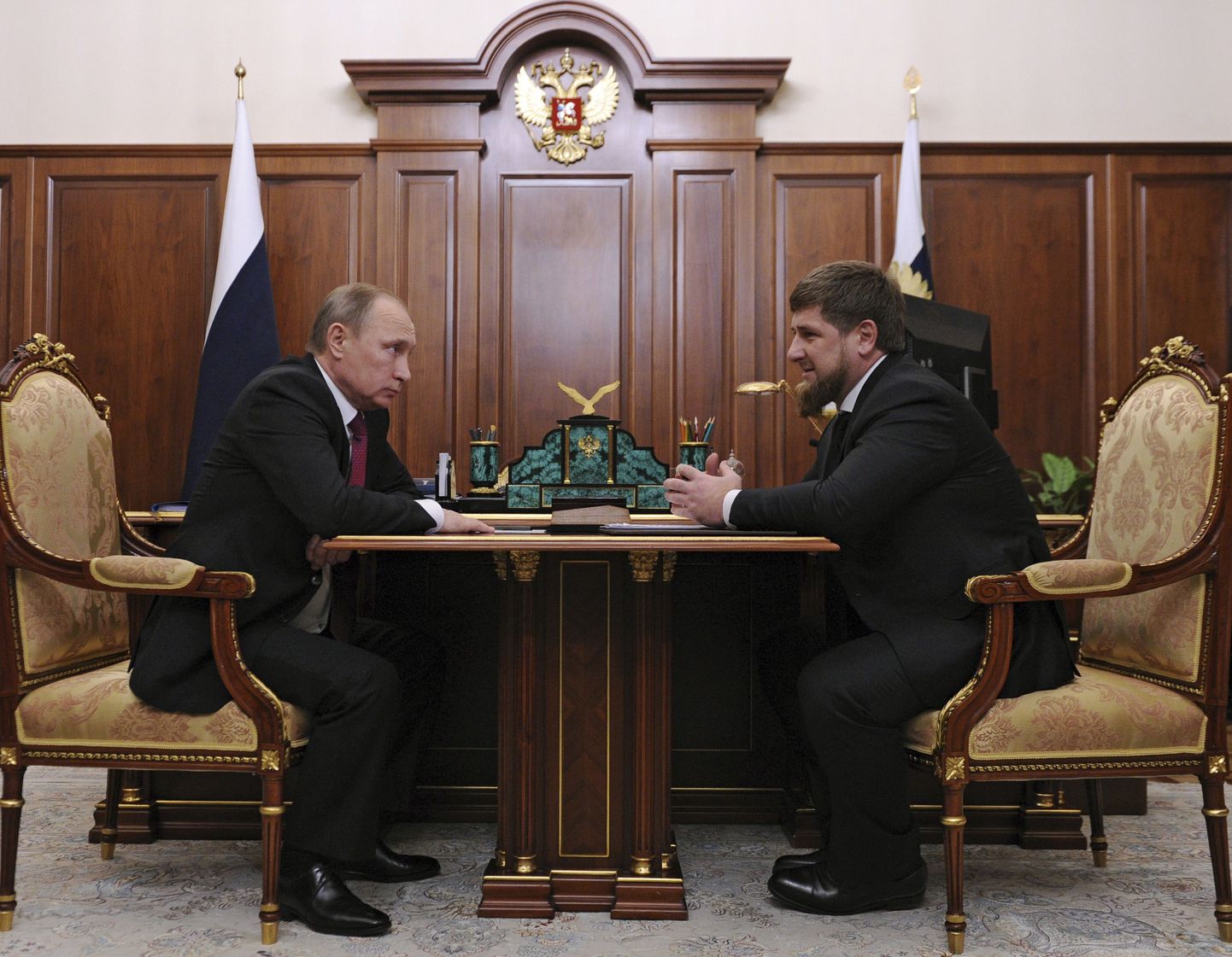 Владимир Путин и Рамзан Кадыров.