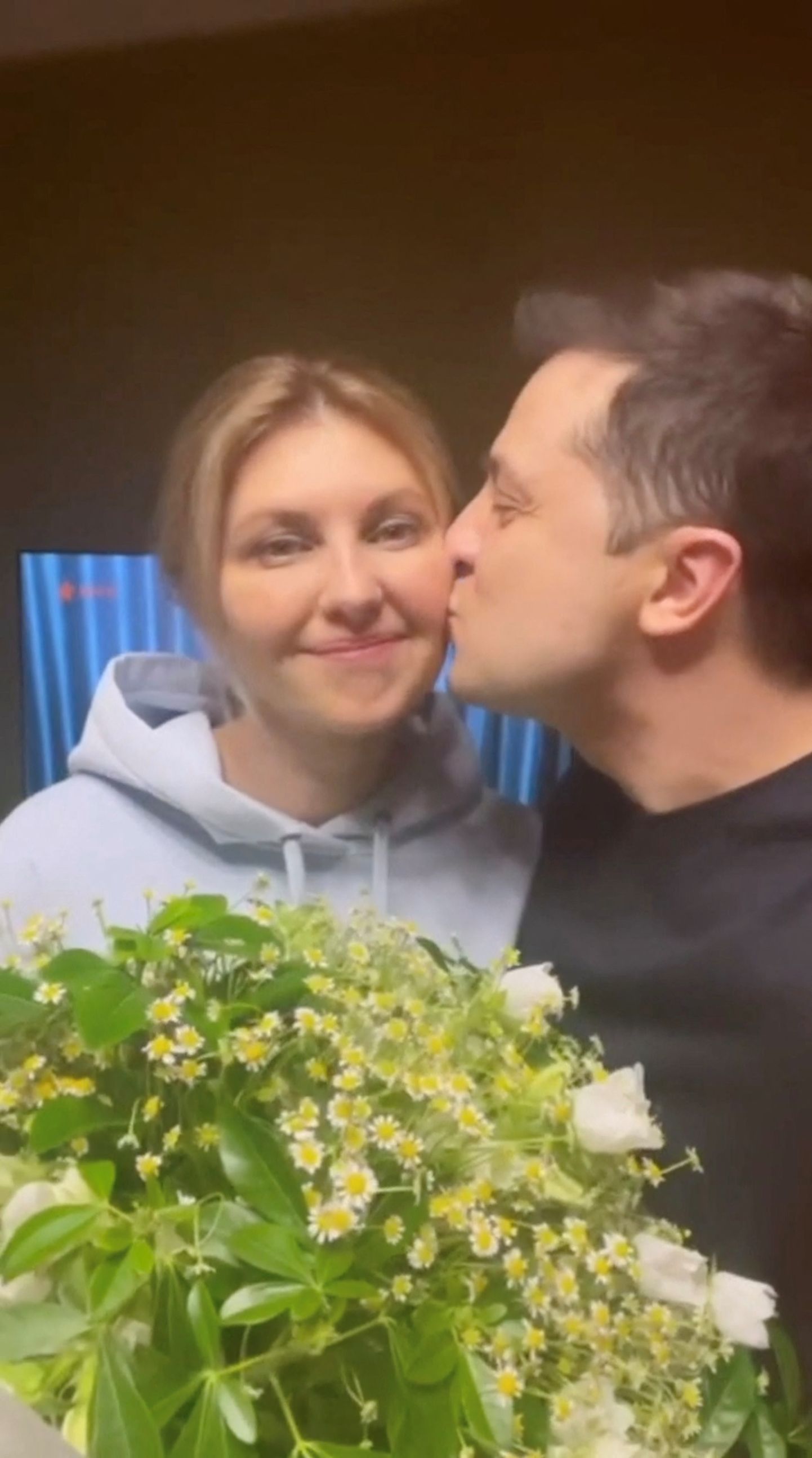 Ukraina president Volodõmõr Zelenskõi ja tema abikaasa Olena 14. veebruaril 2022.