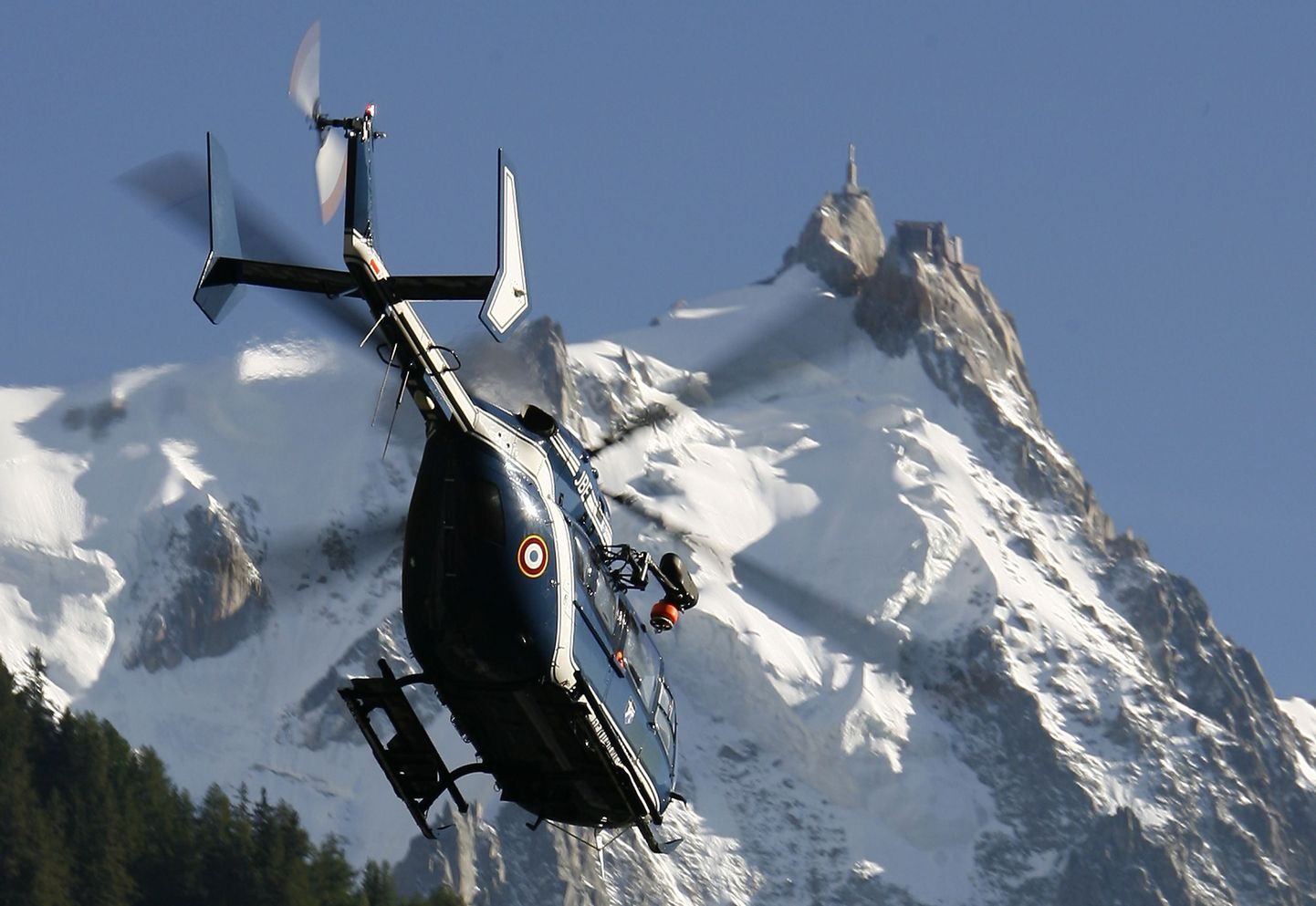 Päästehelikopter Aiguille du Midi juures