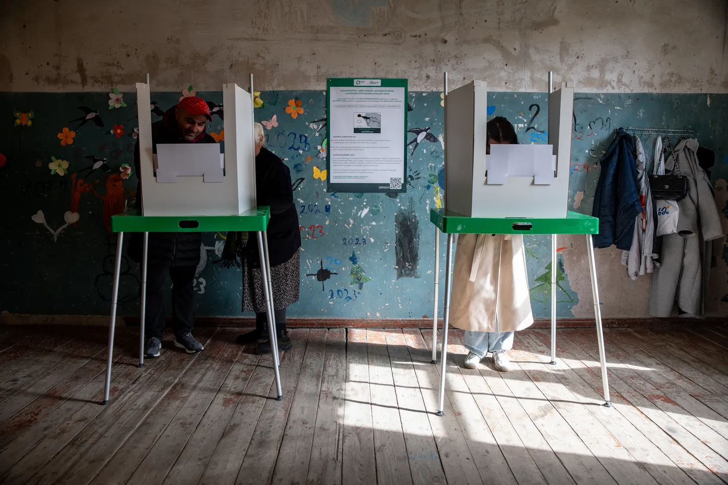 Gruusia parlamendivalimised Lamiskana küla koolimajas.