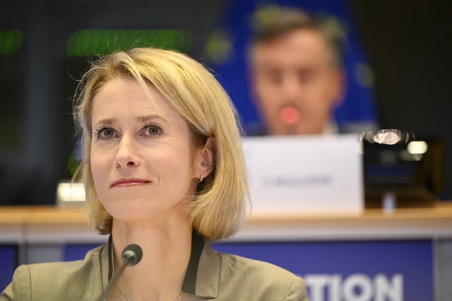 Kaja Kallas täna Brüsselis eurosaadikute küsimustele vastamas.