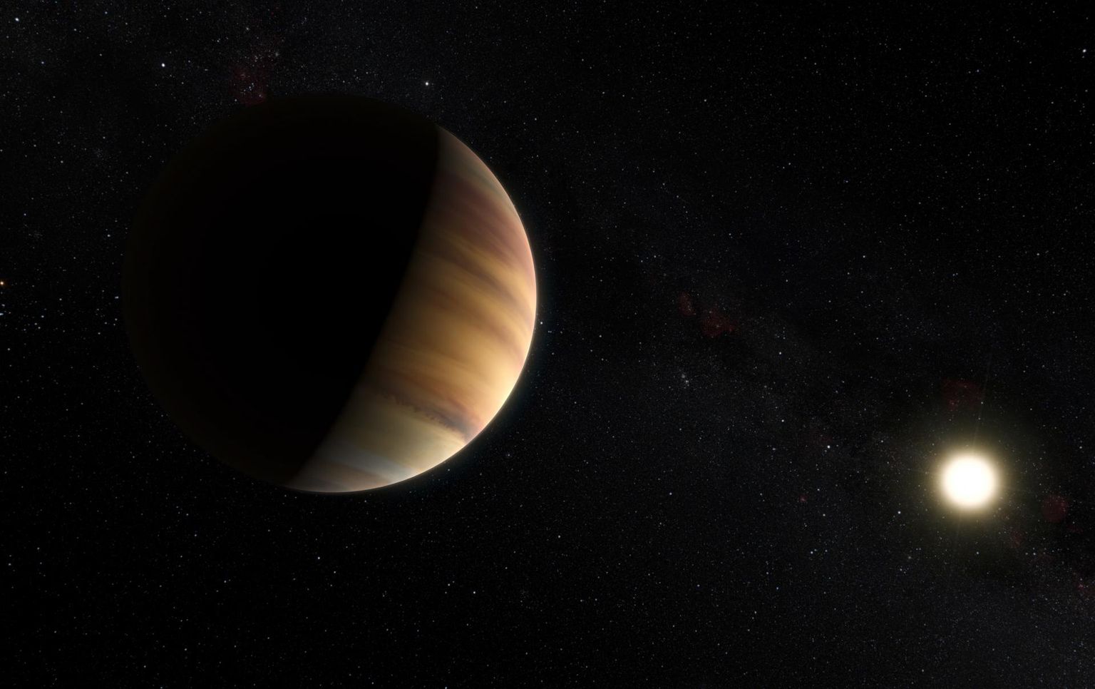 Kunstniku kujutis esimesest eksoplaneedist 51 Pegasi b, mille avastamine muutis järsult teaduslikku ettekujutust päikesesüsteemi-välistest planeetidest.