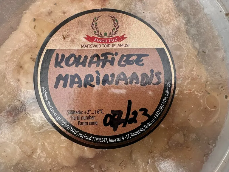 Kohafilee marinaadis Elva laadal 01.07.02023