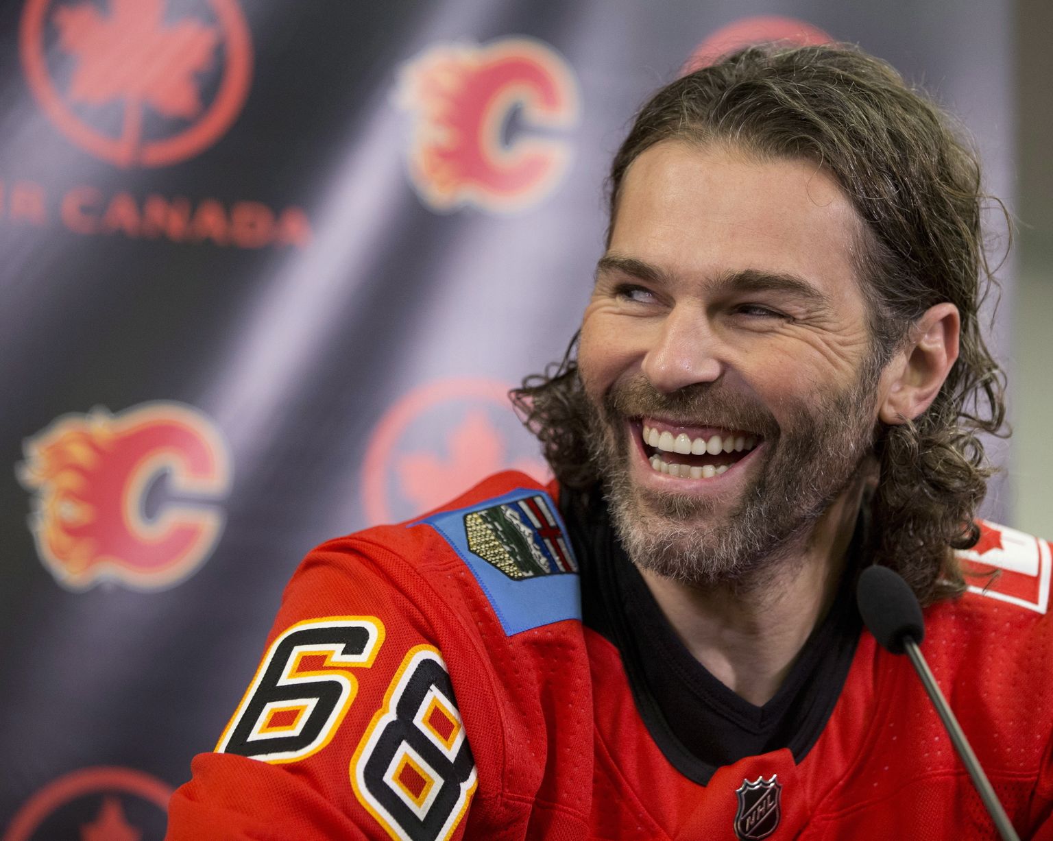 Jaromir Jagr NHLI jäähokiklubi Calgary Flamesi ridades 2017. aastal.
