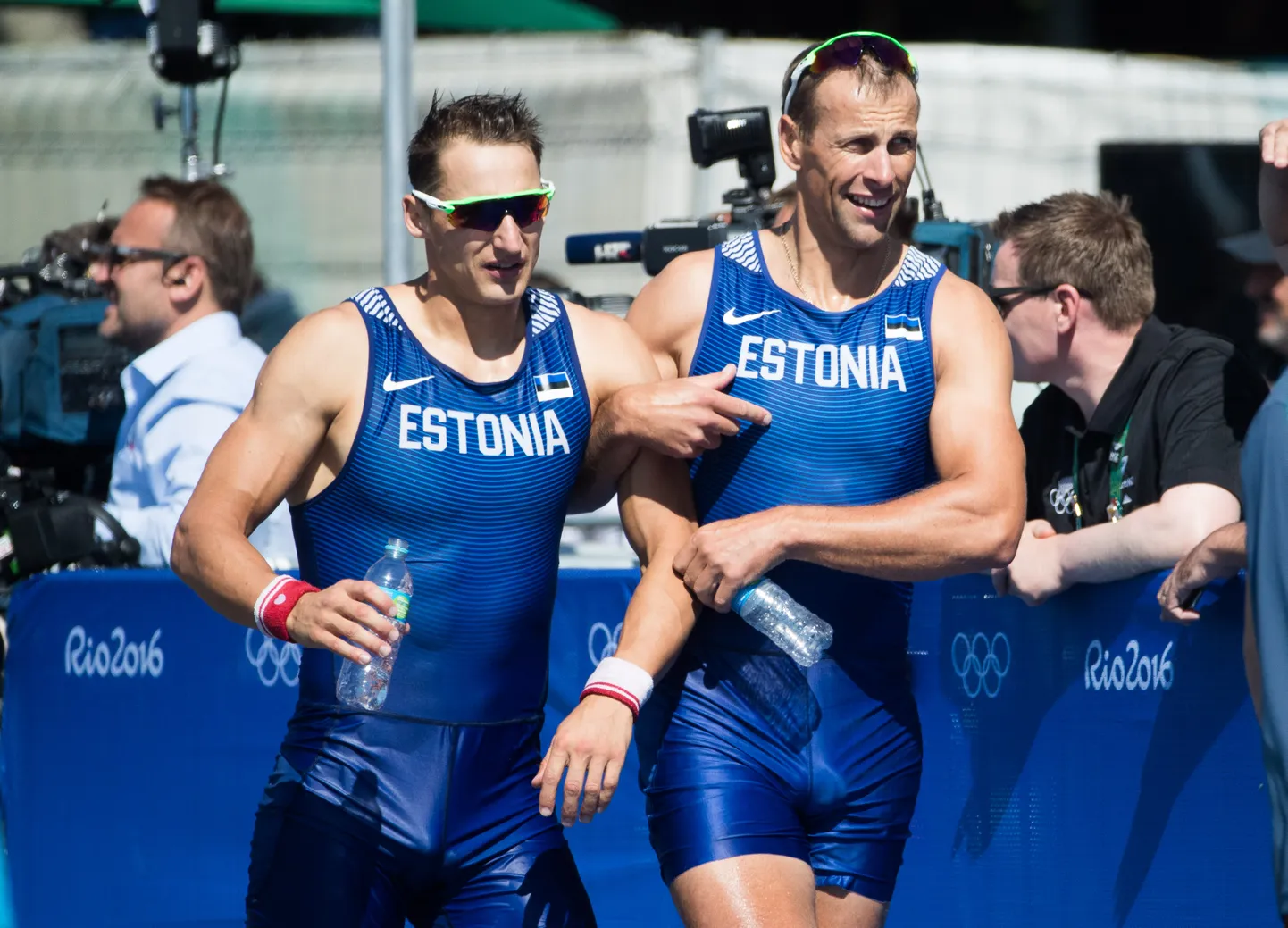 Tõnu Endrekson (paremal) 2016. aasta Rio mängudel koos Allar Rajaga.