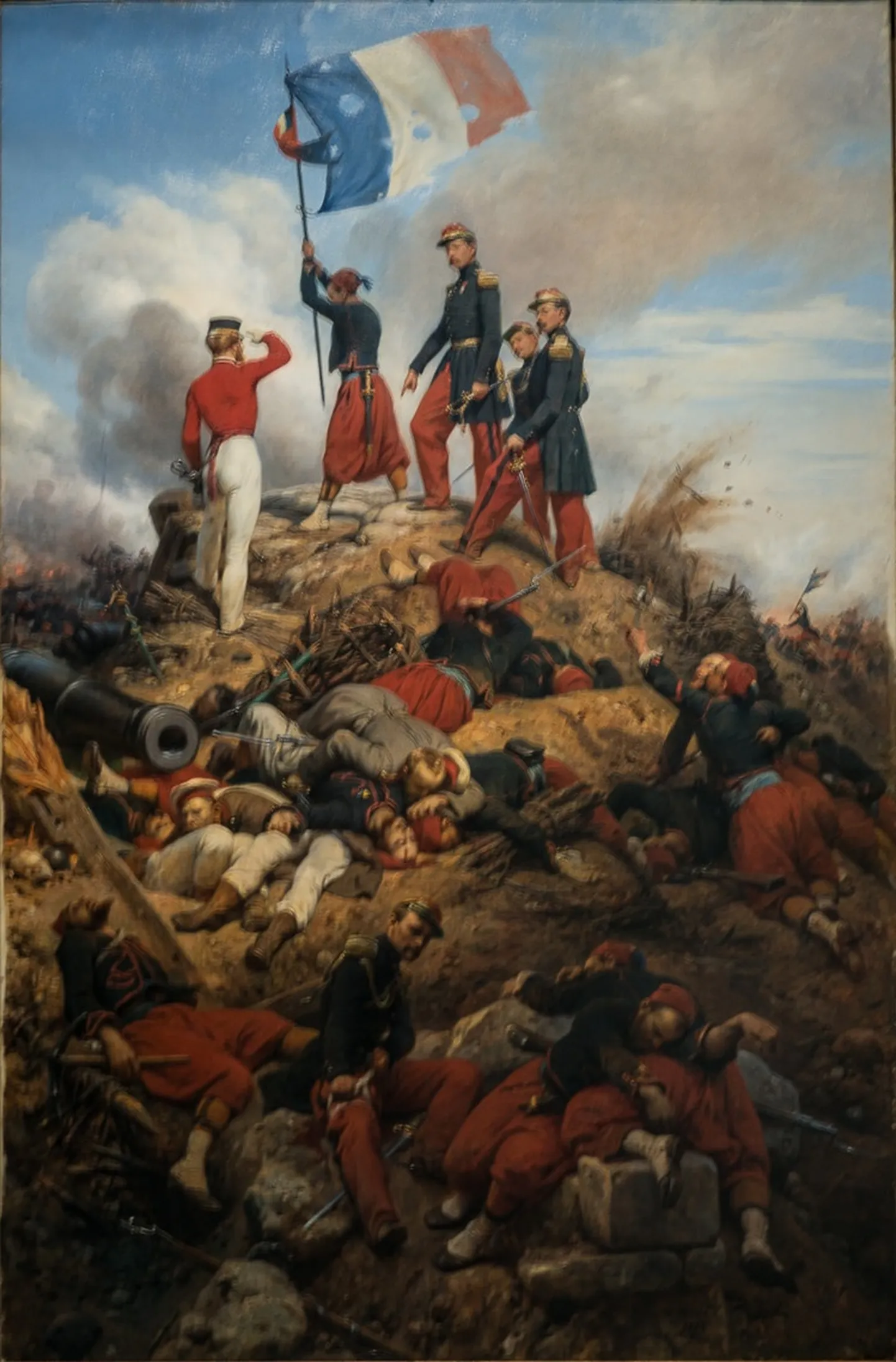 Prantsuse väed hiivamas Sevastoopolis prantsuse trikoloori.