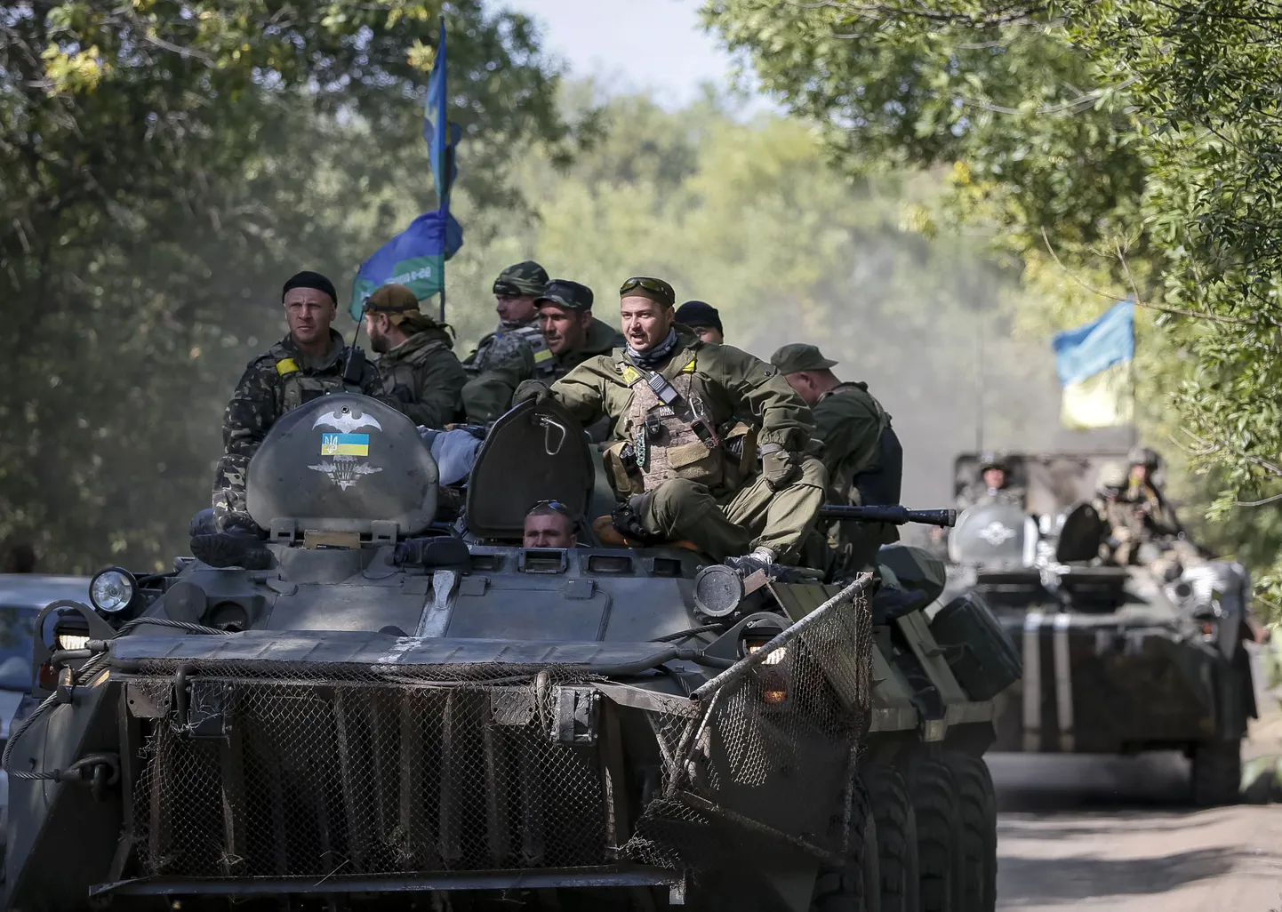 Ukraina sõjaväelased täna Kramatorski lähedal.