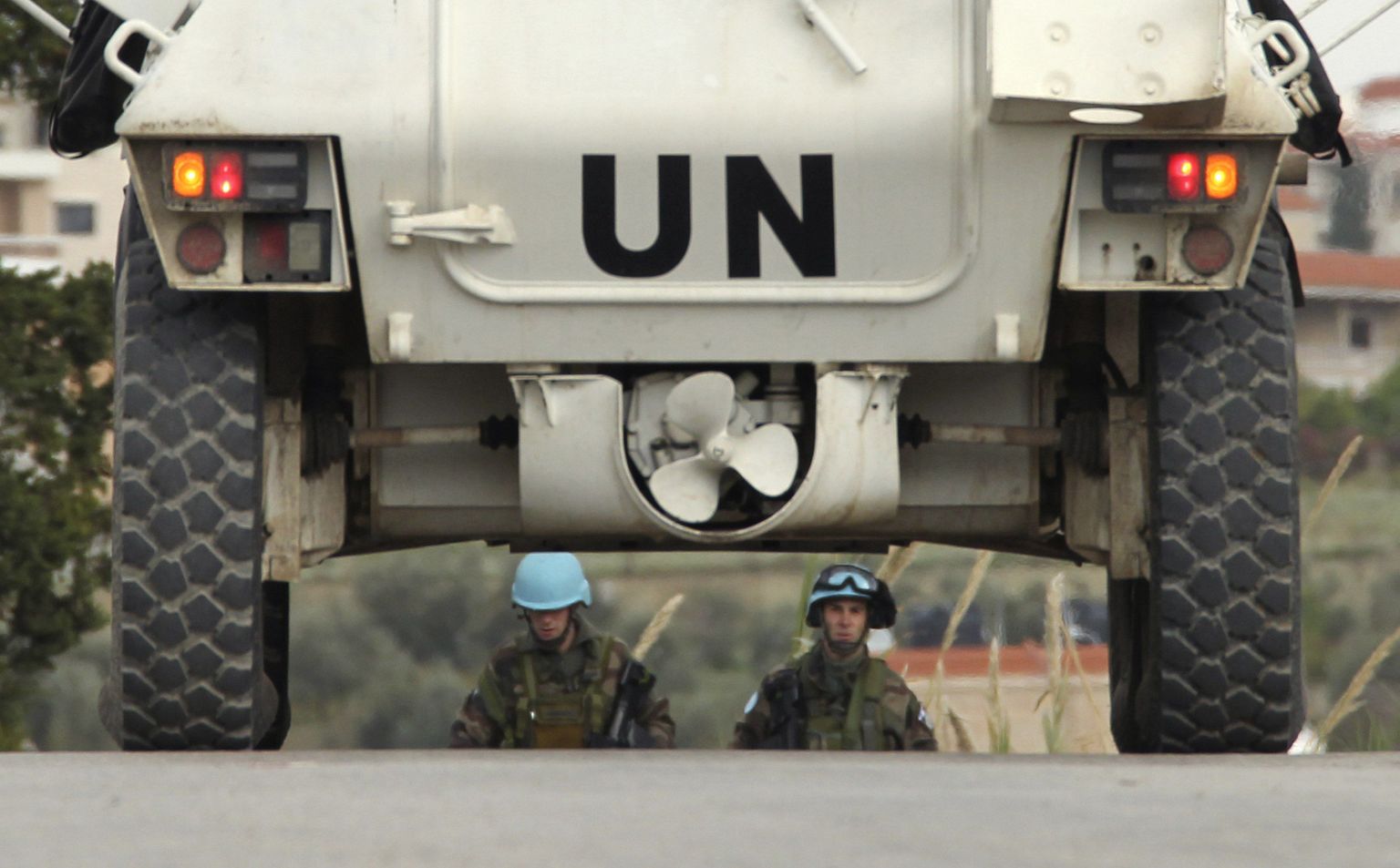 ÜRO rahuvalvajad Liibanonis UNIFILi patrullis.