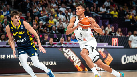 Vācijas basketbolistiem otrā uzvara Eiropas čempionātā
