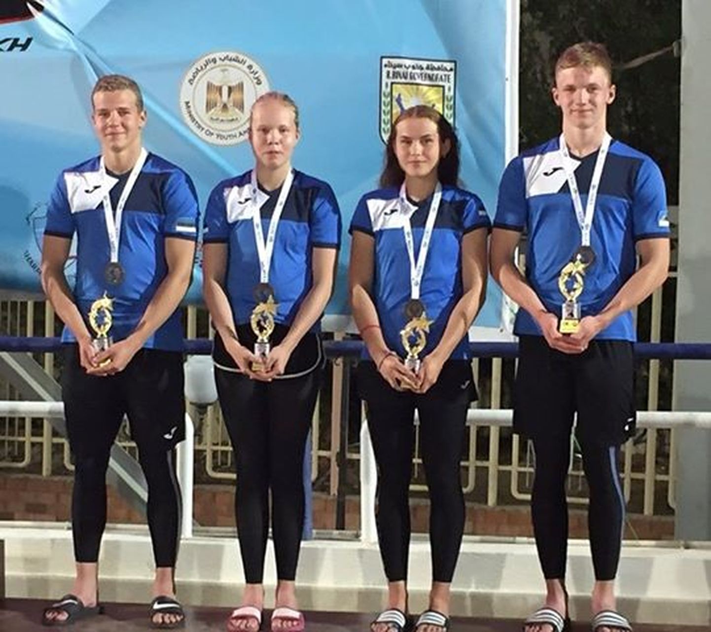 Эстонская эстафетная четверка на чемпионате мира по подводному плаванию завоевала бронзовую медаль.