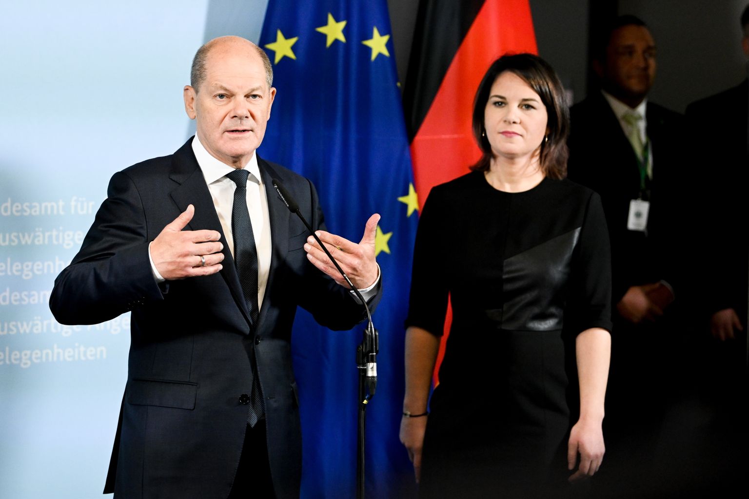 Saksamaa liidukantsler Olaf Scholz ja välisminister Annalena Baerbock. Foto on illustreeriv.