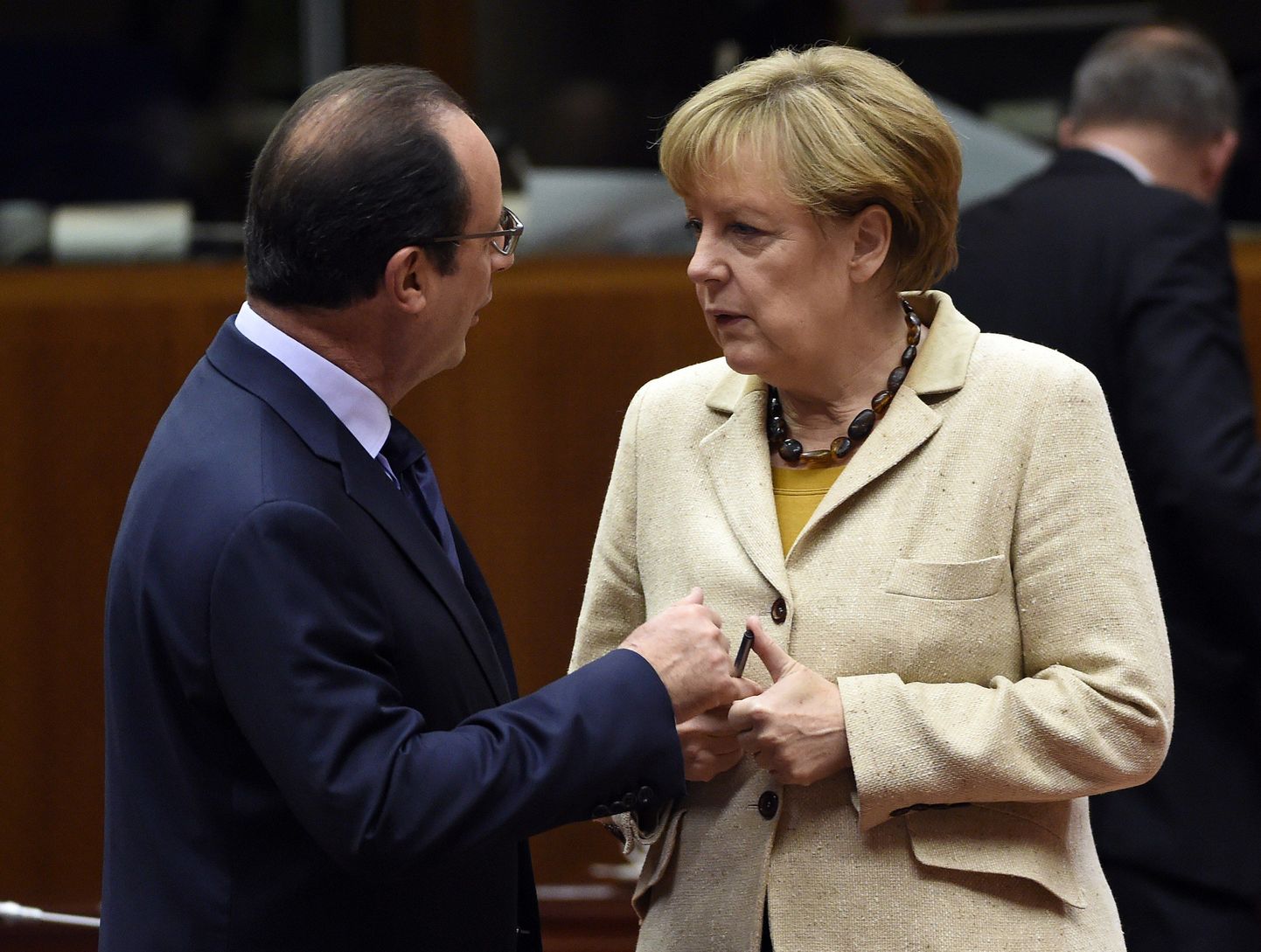 Saksa kantsler Angela Merkel koos Prantsuse presidendi François Hollande'iga.