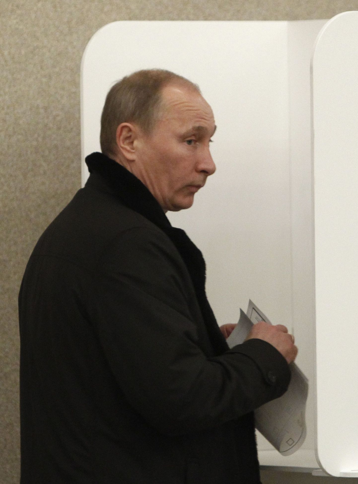 Владимир Путин на выборах.