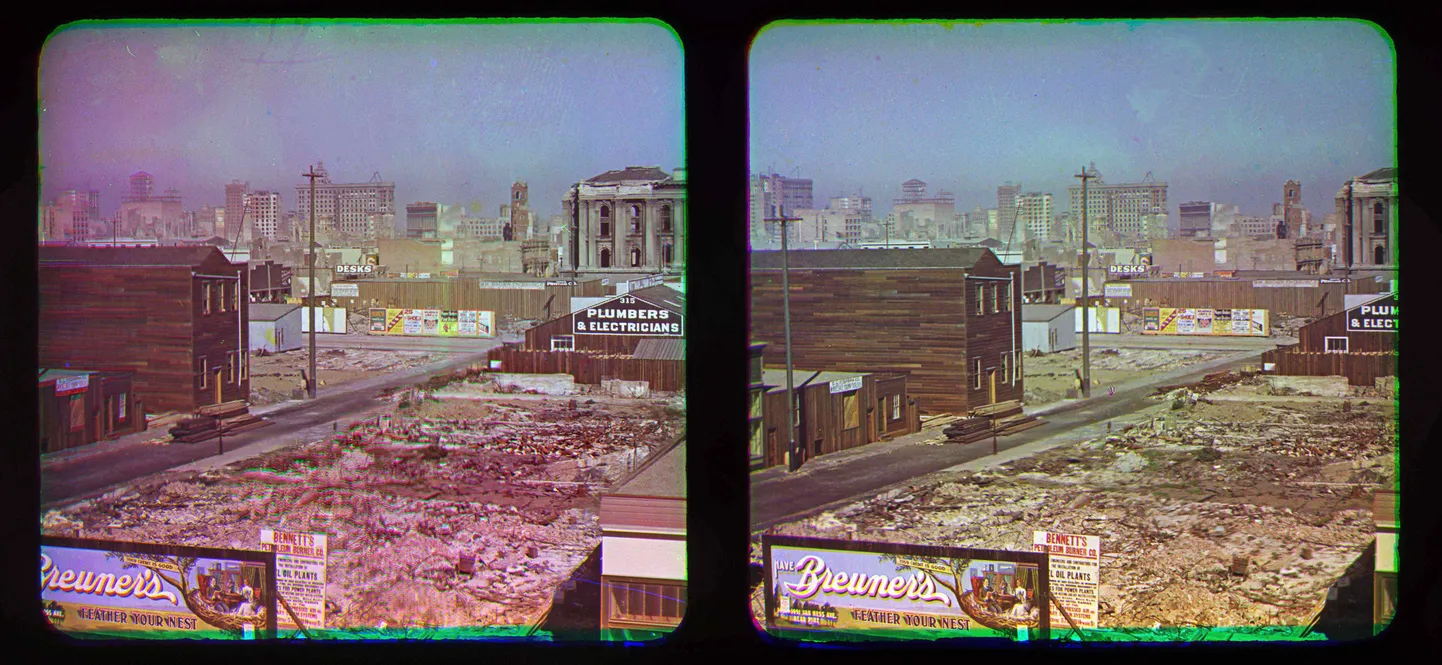 Värvifoto San Francisco maavärinast