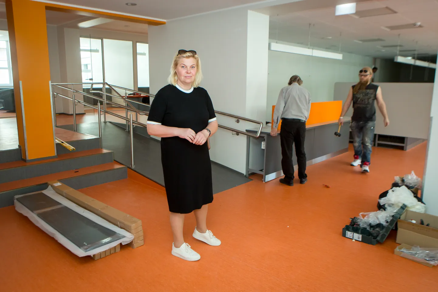 UUS JA AVARAM: Töötukassa Kuressaare osakonna juhataja Ave Reimaa-Lepiku sõnul võidavad töötukassa kolimisest nii kliendid kui ka personal.