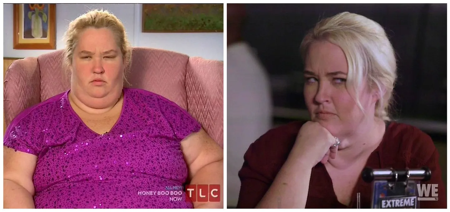 Mama June 2014. aastal ja 2017. aastal.