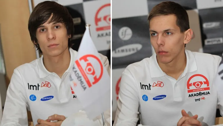 Komandas piloti Ralfs Sirmacis un Kristaps Feldmanis