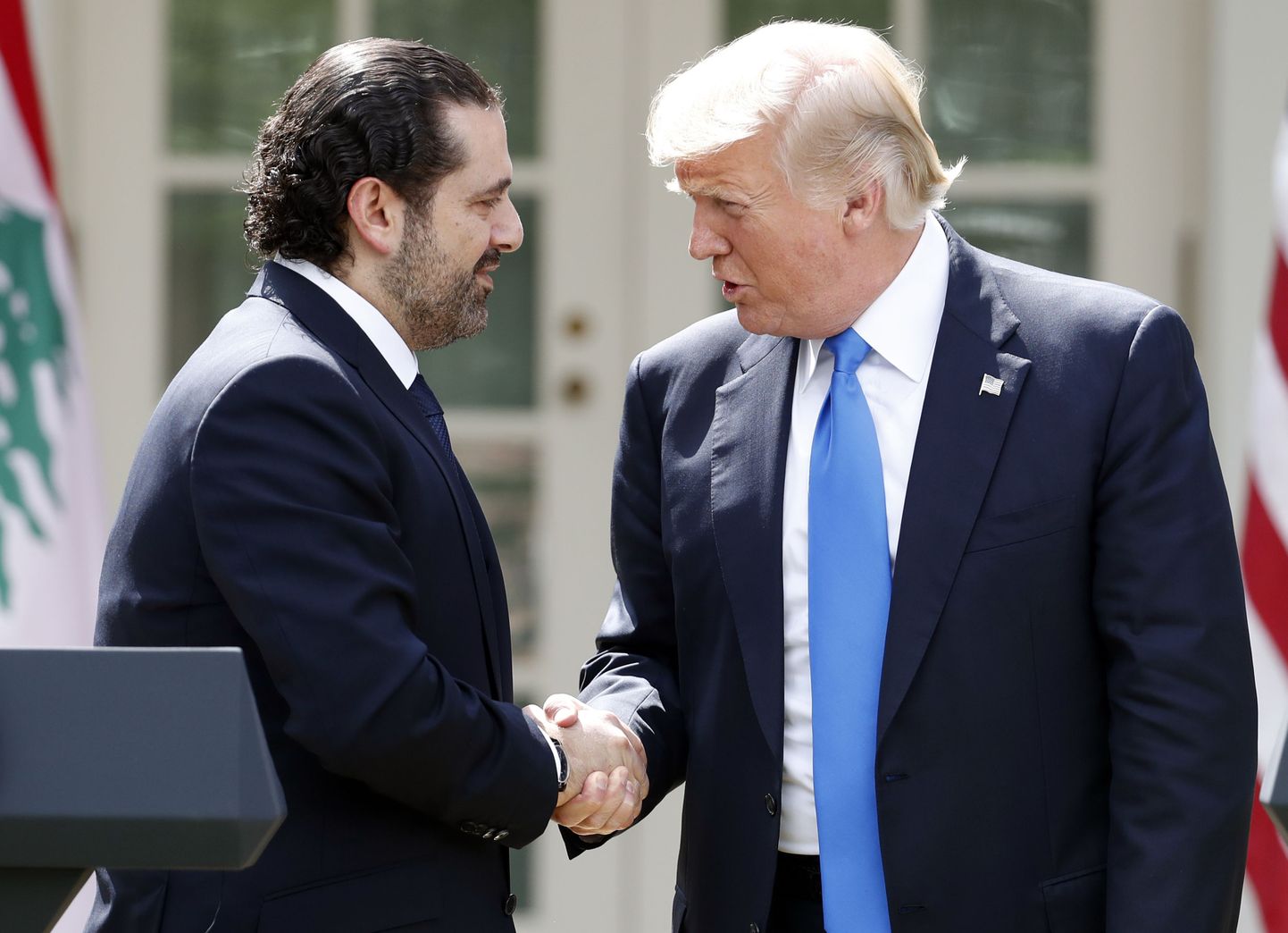 Saad Hariri ja Donald Trump.