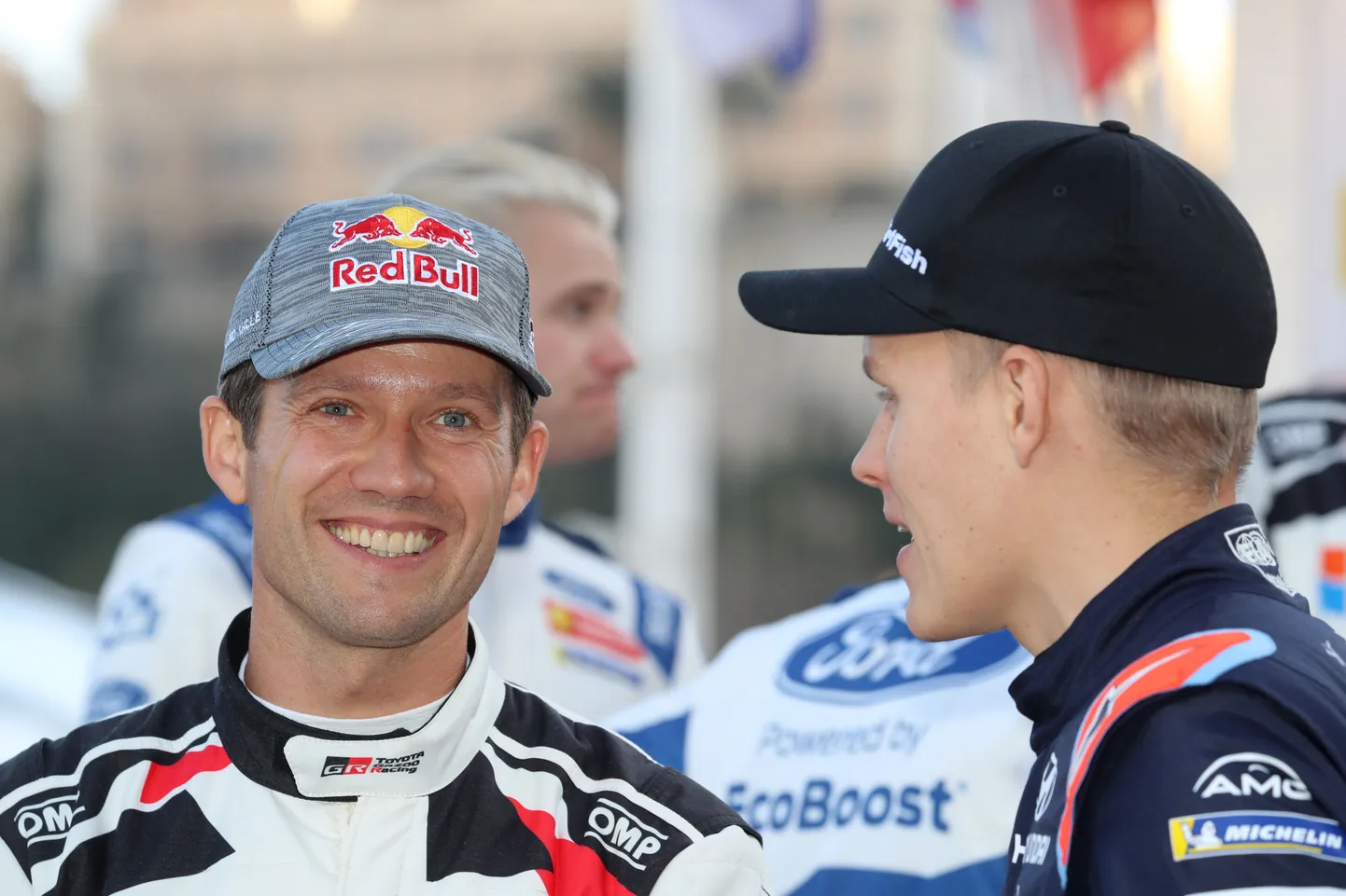 Sebastien Ogier (vasakul) ning Ott Tänak.