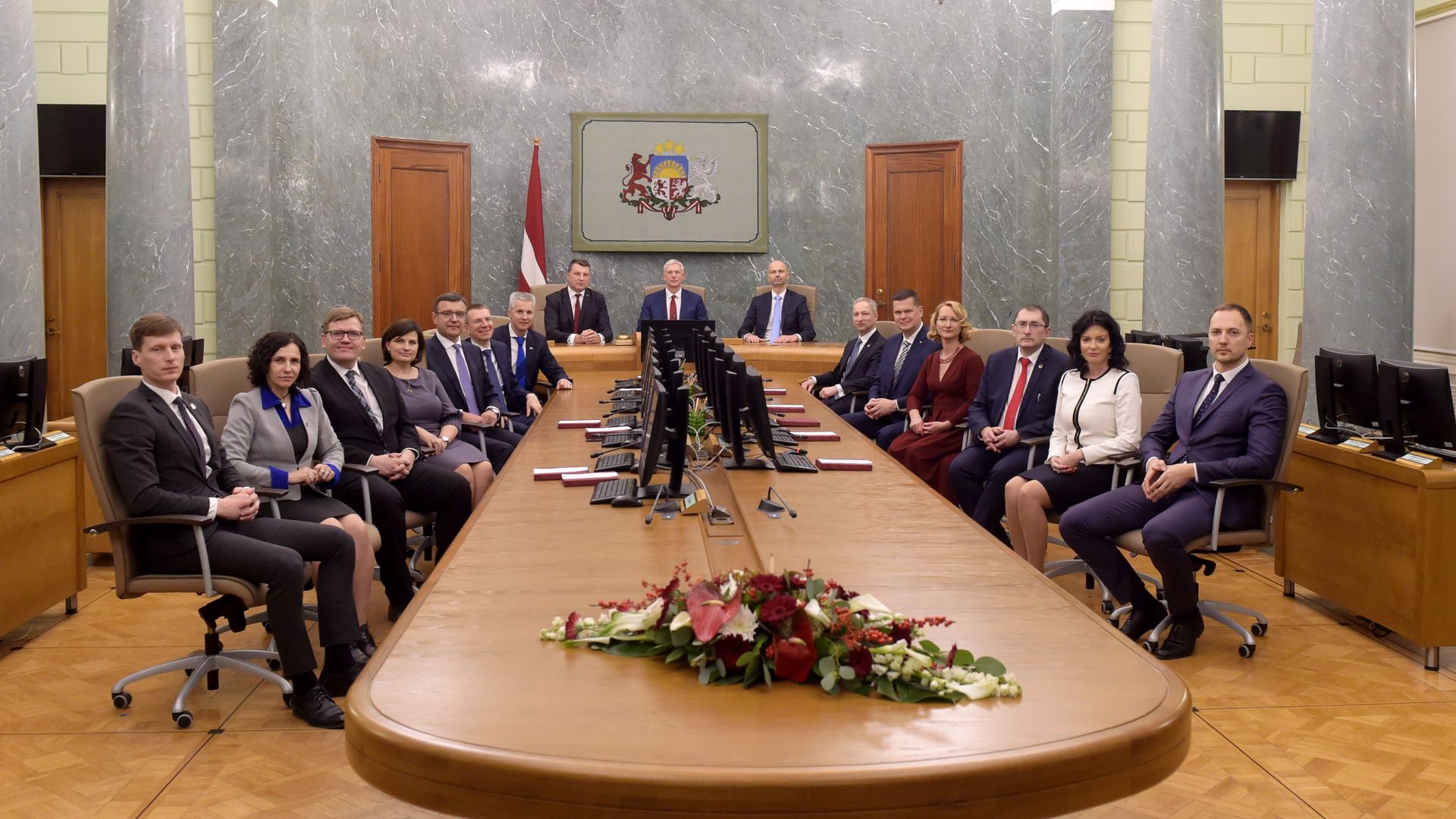 Jaunā Ministru kabineta pirmā svinīgā sēde