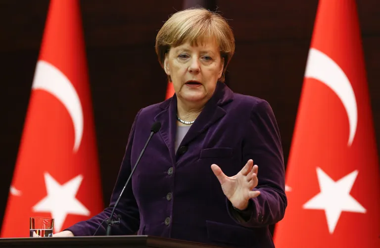 Angela Merkel Ankaras pressikonverentsil. Foto: Reuters/Scanpix