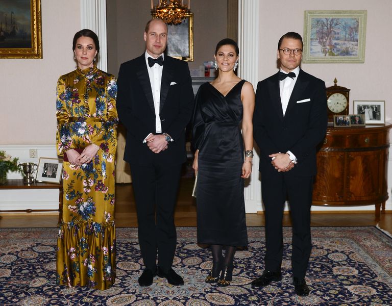 Кейт Миддлтон, принц Уильям, кронпринцесса Швеции Виктория и ее супруг принц Дэниел