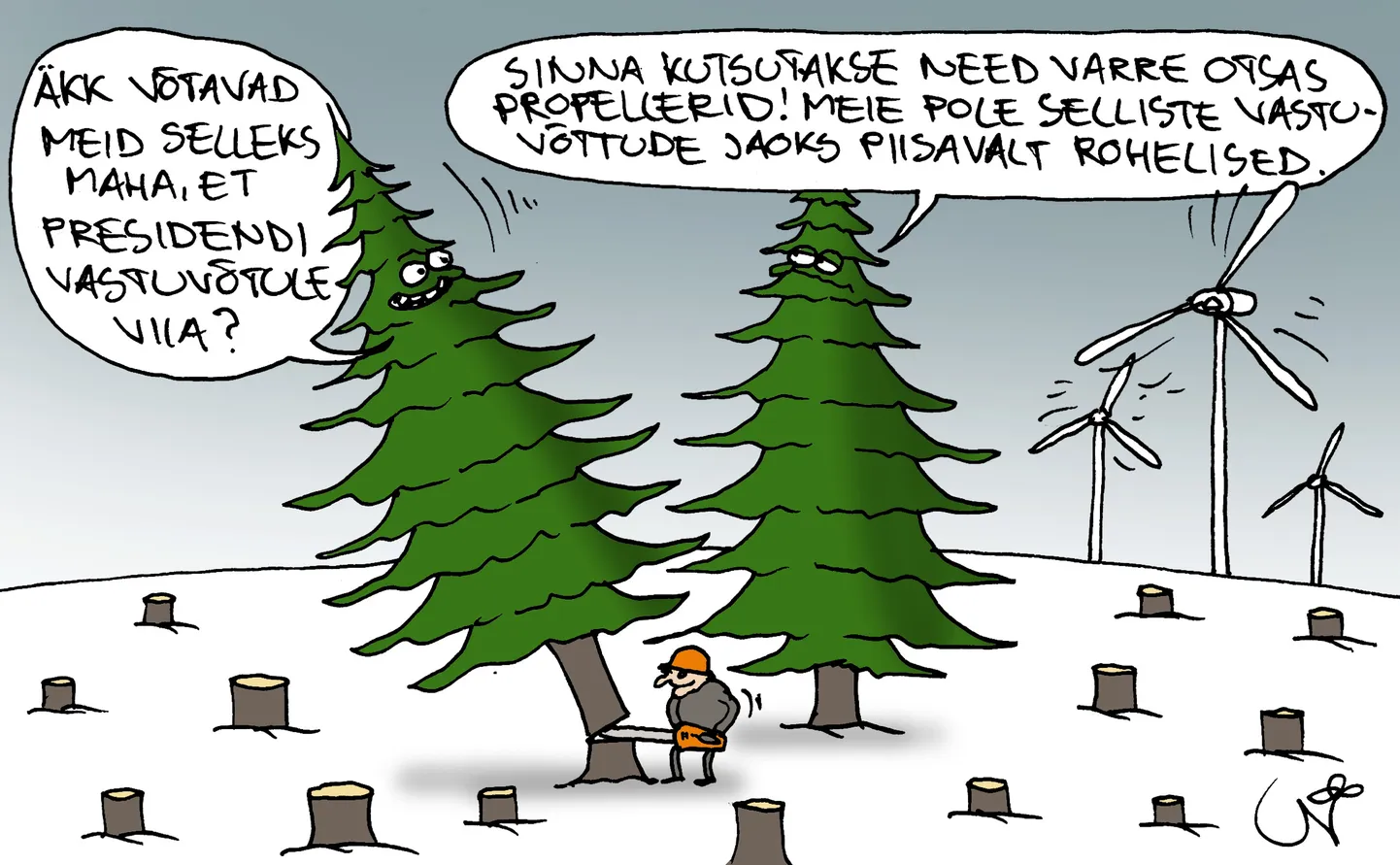 Urmas Nemvalts joonistab.